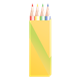 Colored Pencil Box four pencils