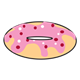 Pink Frosted Doughnut with sprinkles
