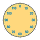 Dial Thermometer yellow, without needle