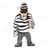 Robber in Striped Shirt