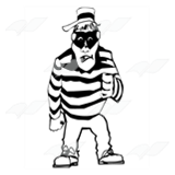 Robber in Striped Shirt