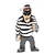 Robber in Striped Shirt Color PDF