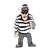 Robber in Striped Shirt Color PNG