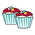 Two Vanilla Cupcakes Color PDF