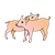 Two Pigs Color PNG