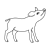 Pig Stretching Line PNG