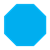 Blue Octagon Color PNG