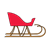 Red Sleigh Color PNG