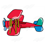 Red Biplane