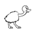 Baby Ostrich Line PNG