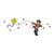 Boy Running with Kite Color PDF