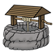 Stone Well with Roof 