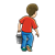 Boy with Pail Color PNG