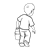 Boy with Pail Line PNG