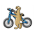 Bunny with a Bicycle Color PDF