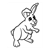 Bunny Standing Up Line PDF