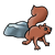 Squirrel by Rock Color PNG