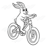 Bunny Riding a Bicycle