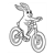 Bunny Riding a Bicycle Line PDF