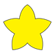 Yellow Star with rounded arms