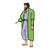 Lazarus in a Green Robe Color PNG