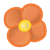 Orange Flower Head Color PNG