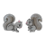 Gray Squirrels Color PNG