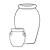 Collection of Pots Line PNG