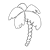 Palm Tree Line PNG