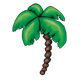 Palm Tree with curved trunk