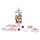 Glass Jar Full of Candy with purple lid and group of sweets