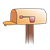 Empty Orange Mailbox Color PNG