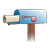 Open Blue Mailbox Color PNG