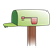 Empty Green Mailbox Color PNG