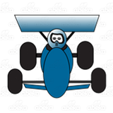 Dark Blue Racecar