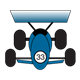 Dark Blue Racecar #33, without driver