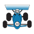 Blue Racecar Color PNG