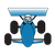 Blue Racecar Color PNG