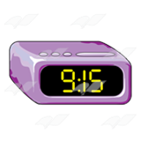 Purple Alarm Clock