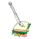 Sandwich with knife