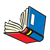 Blue and Red Book Color PNG