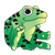 Green Frog Color PNG