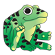 Green Frog with black spots
