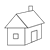 Blue House Line PNG