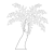 Leaning Palm Tree Line PNG