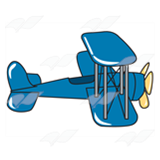 Blue Biplane
