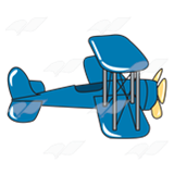 Blue Biplane
