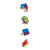 Row of Five Books Color PNG