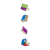 Row of Five Books Color PNG