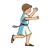Little Boy Running Color PNG